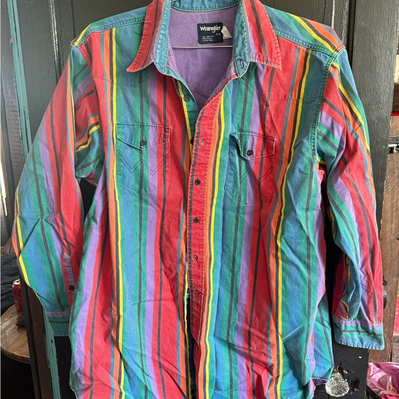 Wrangler Purple and Green Shirt - Picture 1 of 4